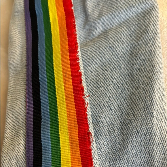 TopShop Rainbow High Rise Jeans - (altered) - Waist 28 Inseam 23. - Picture 6 of 9